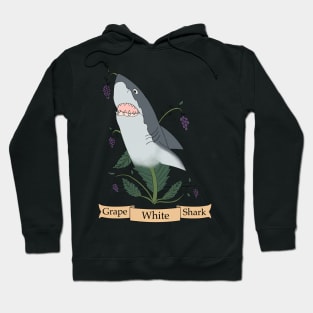 Grape White Shark Hoodie